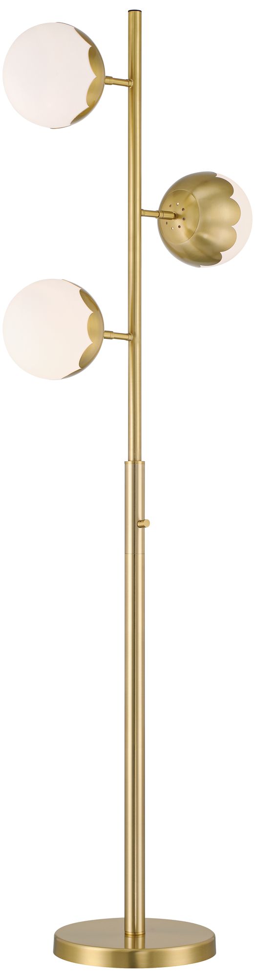 Watch A Video About the Camila Antique Brass Globe 3 Light Tree Floor Lamp