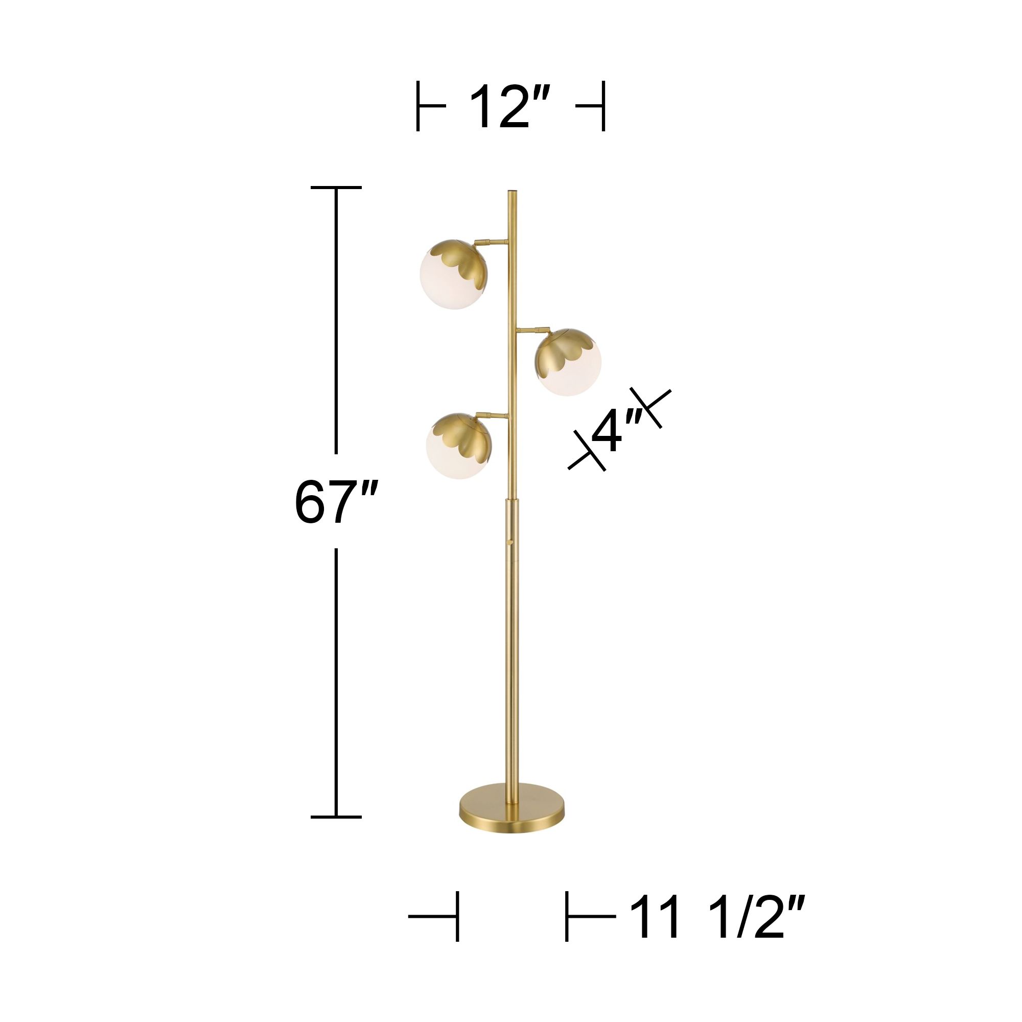 Watch A Video About the Camila Antique Brass Globe 3 Light Tree Floor Lamp