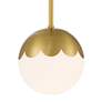 5_Camila 7" Antique Brass White Glass Globe Mini Pendant more views