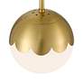 6_Camila 7" Antique Brass White Glass Globe Mini Pendant more views