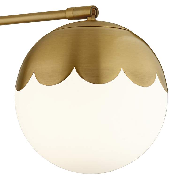 Image 5 Camila 8 1/4" Brass and Glass Globe Plug-In Wall Lamp more views