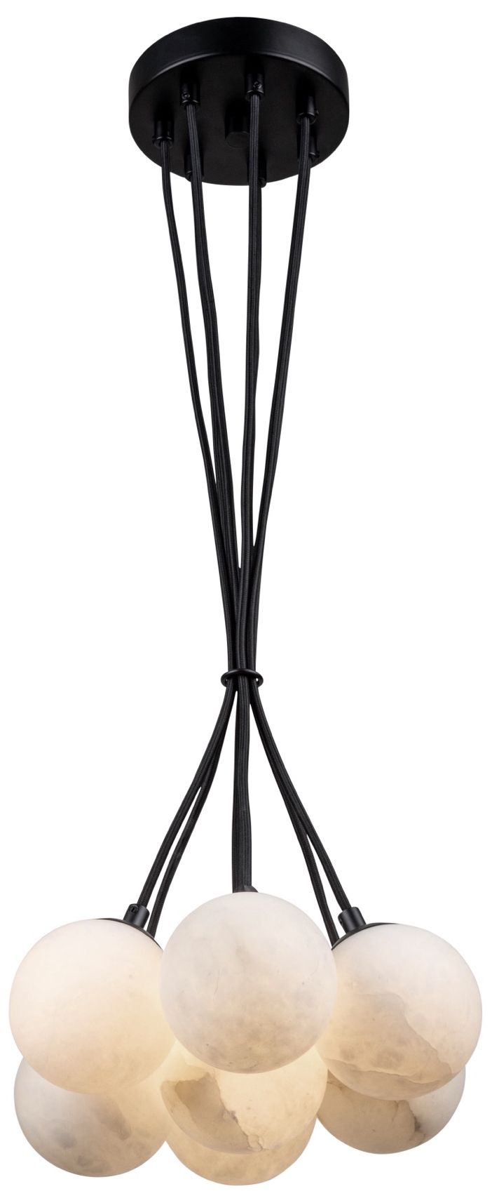 Camila 9" Wide 7.Light Black Pendant