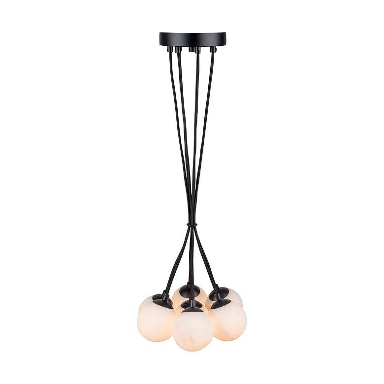 Image 3 Camila 9" Wide 7.Light Black Pendant more views