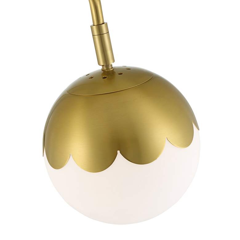 Image 5 Camila Adjustable Height Brass and White Pharmacy Floor Lamp more views