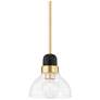 Camile 1 Light Small Pendant - Aged Brass