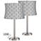 Camile Metal USB Port Table Lamps with Boden Shade Set of 2