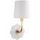 Camilla 14"H Natural Alabaster Stone and Brass Wall Sconce