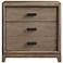 Camilla 26" Wide Antique Gray 3-Drawer Wood Nightstand