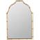 Camilla Arched Shiny Gold 24" x 36" Resin Wall Mirror