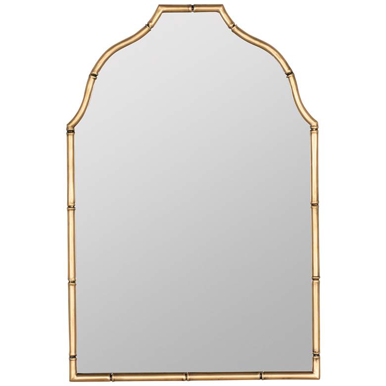 Image 2 Camilla Arched Shiny Gold 24" x 36" Resin Wall Mirror