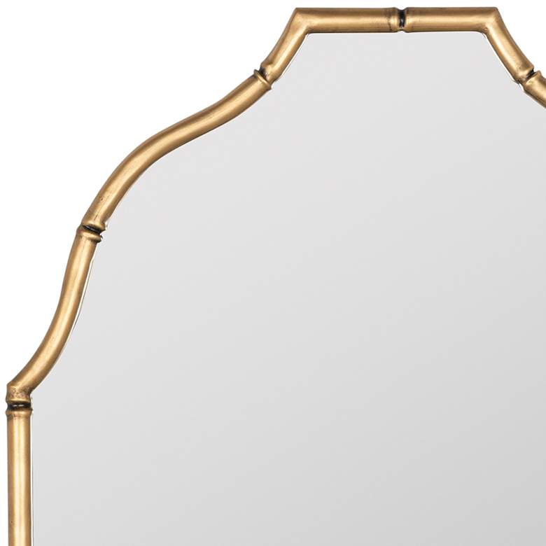 Image 3 Camilla Arched Shiny Gold 24" x 36" Resin Wall Mirror more views