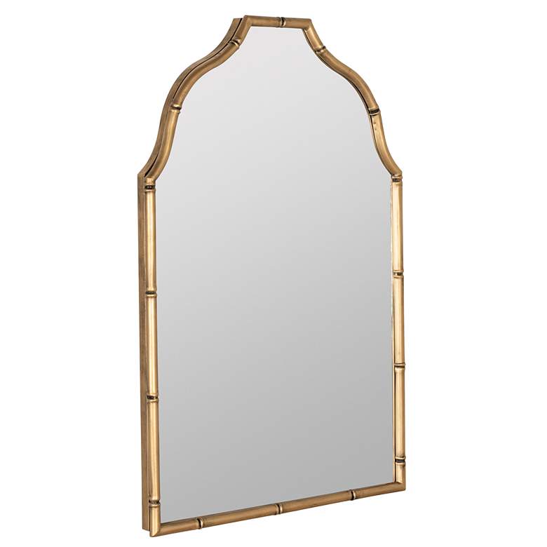 Image 5 Camilla Arched Shiny Gold 24" x 36" Resin Wall Mirror more views