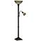Camilla Fishscale Torchiere Floor Lamp with Side Light