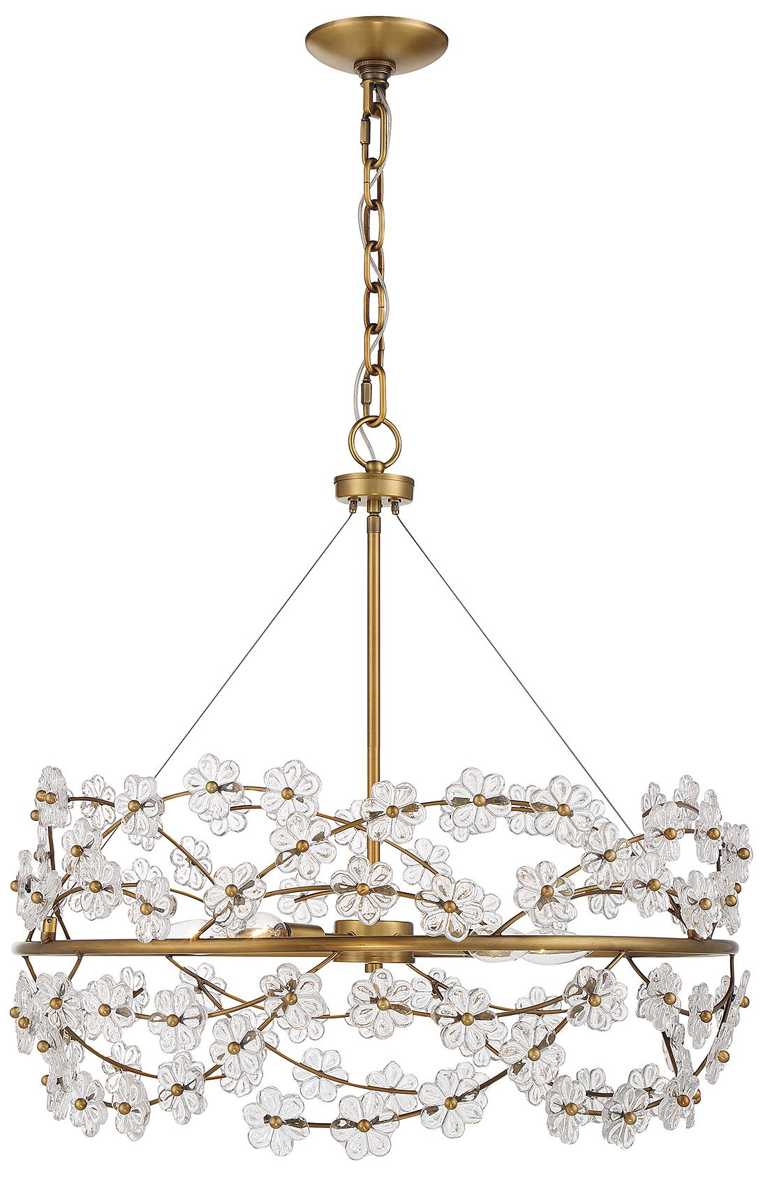 Image 2 Camille 5-Light Chandelier in Warm Brass