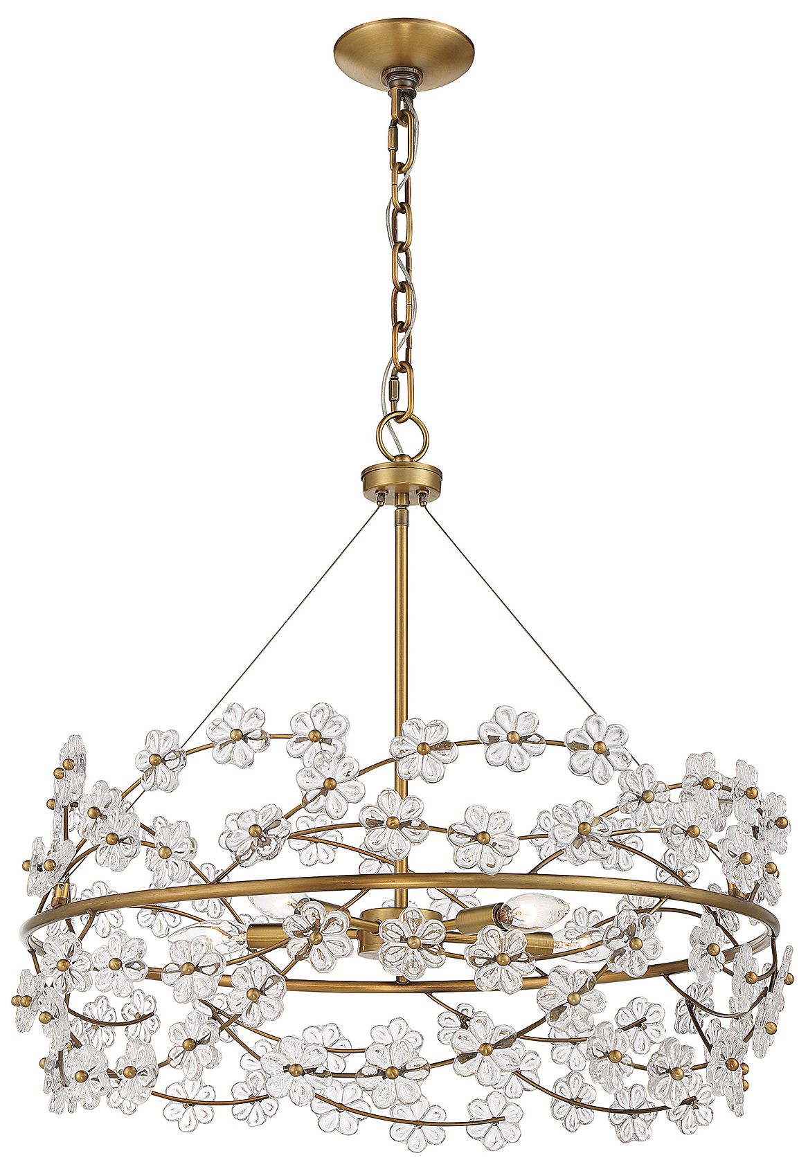 Image 4 Camille 5-Light Chandelier in Warm Brass more views