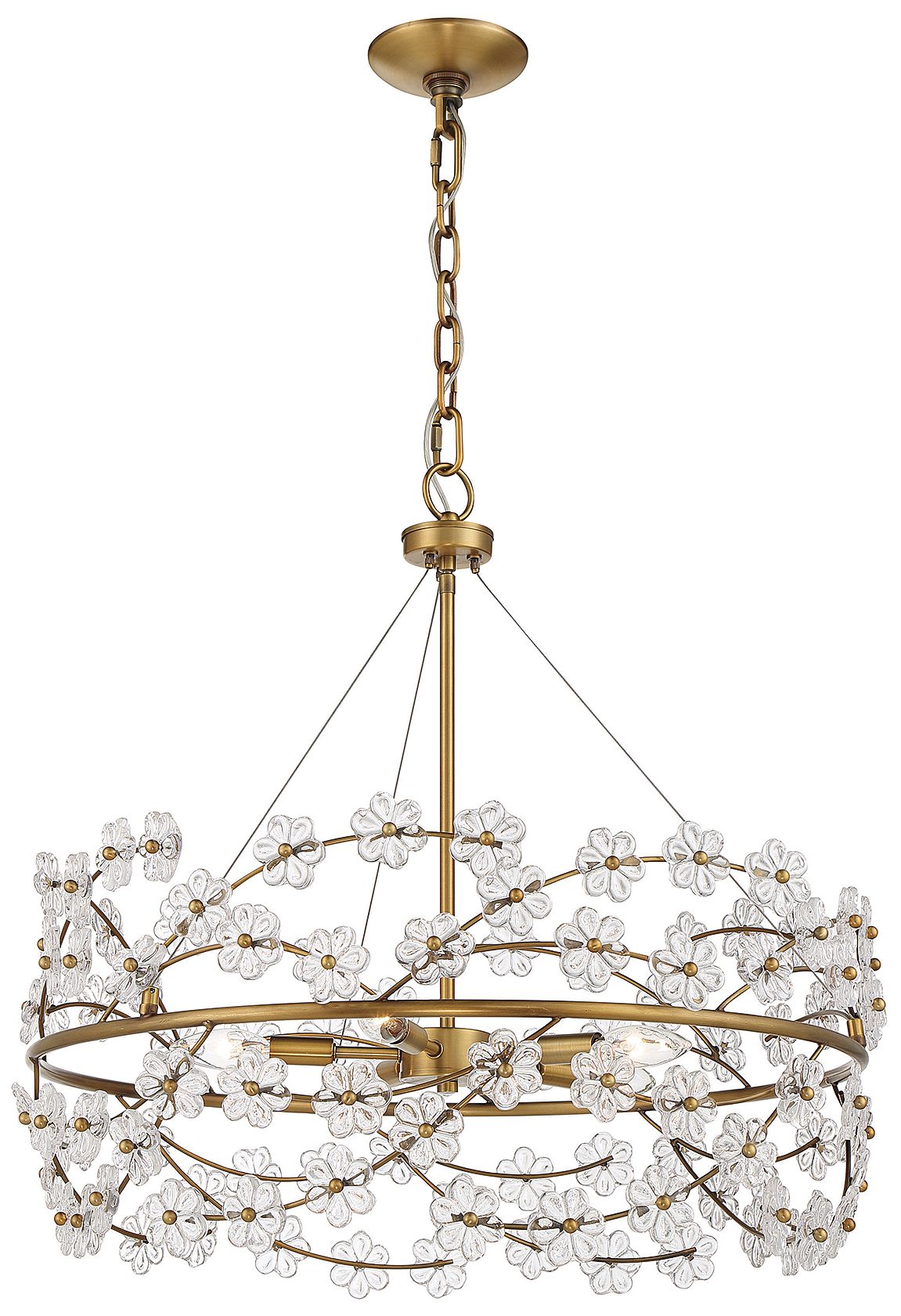 Image 5 Camille 5-Light Chandelier in Warm Brass more views