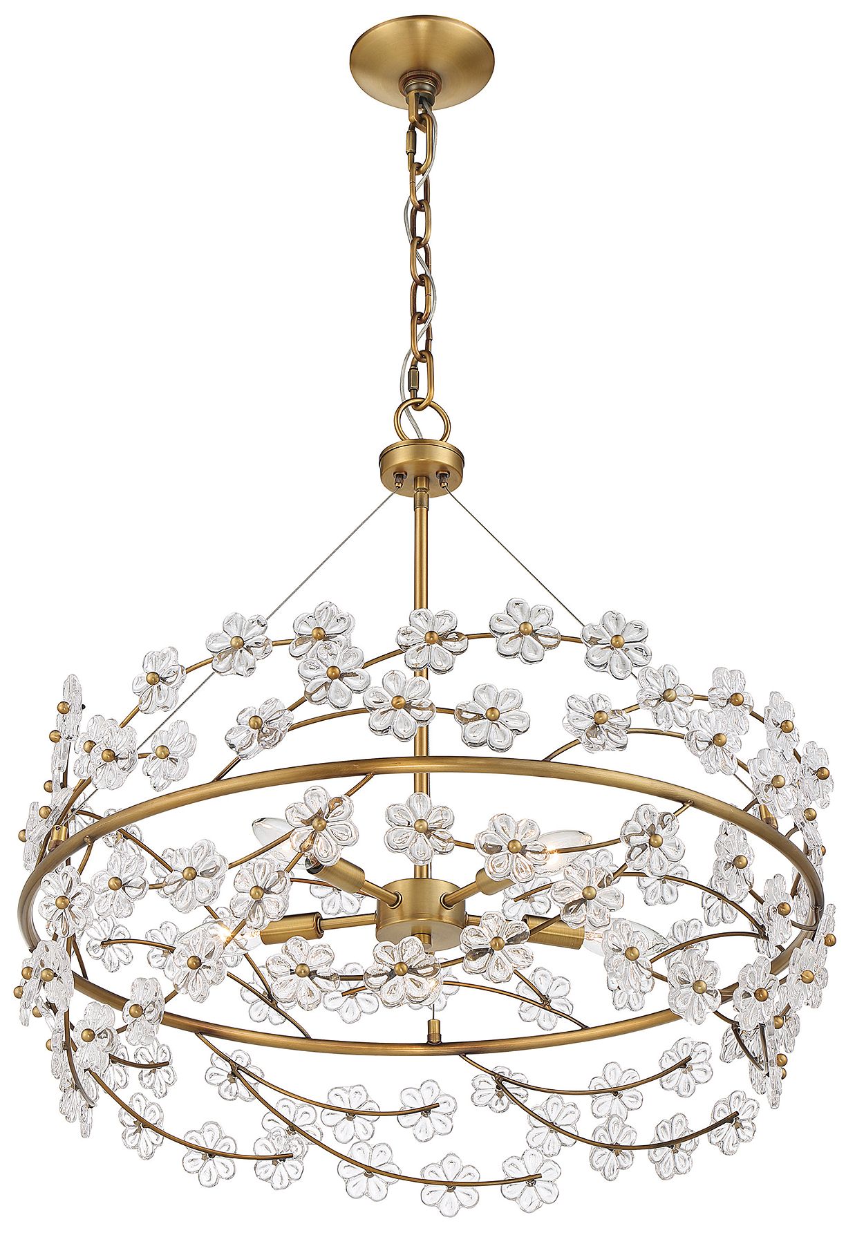Image 6 Camille 5-Light Chandelier in Warm Brass more views