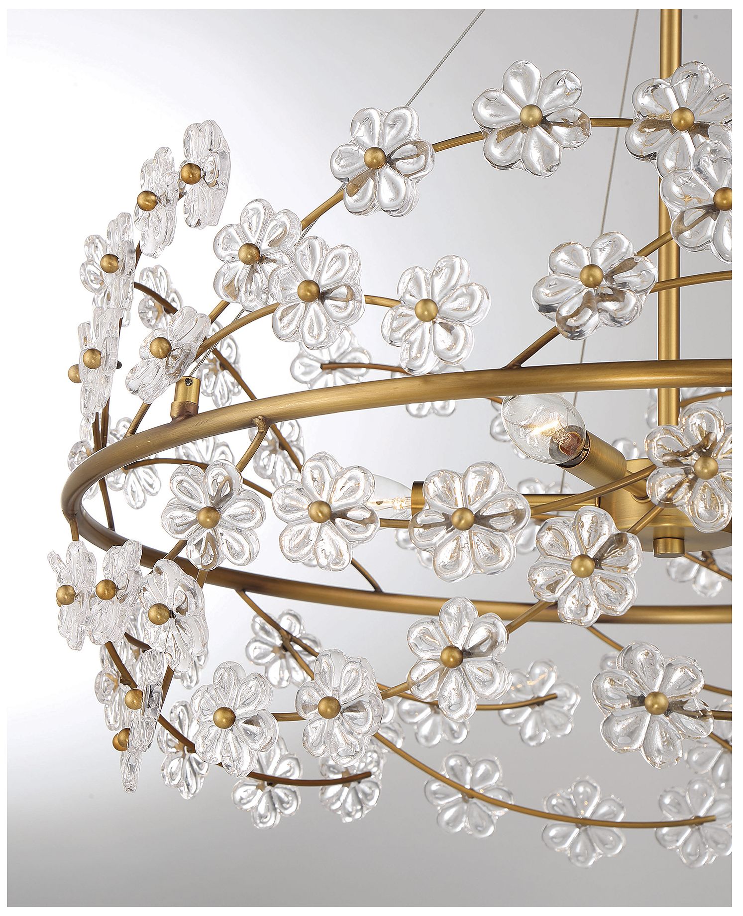 Image 7 Camille 5-Light Chandelier in Warm Brass more views