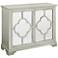 Camille Silver and Quatrefoil Mirrored 2-Door Accent Cabinet