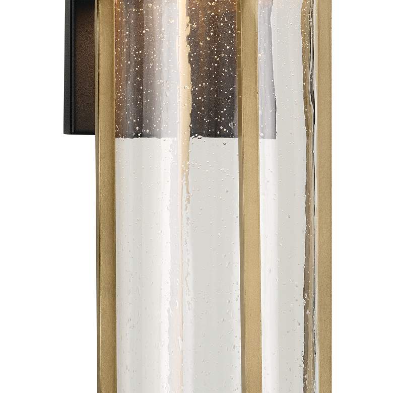 Image 4 Camillo 20"H Textured Black and Brass LED Outdoor Wall Light more views