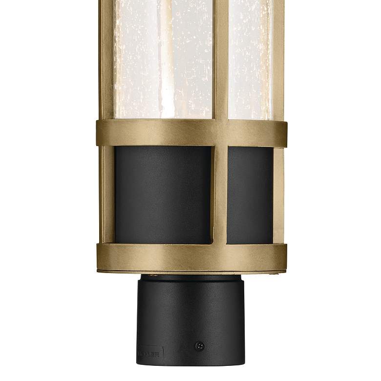 Image 3 Camillo 22 1/2" High Black and Brass LED Outdoor Post Light more views