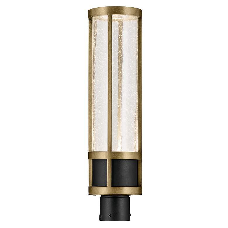 Image 5 Camillo 22 1/2" High Black and Brass LED Outdoor Post Light more views