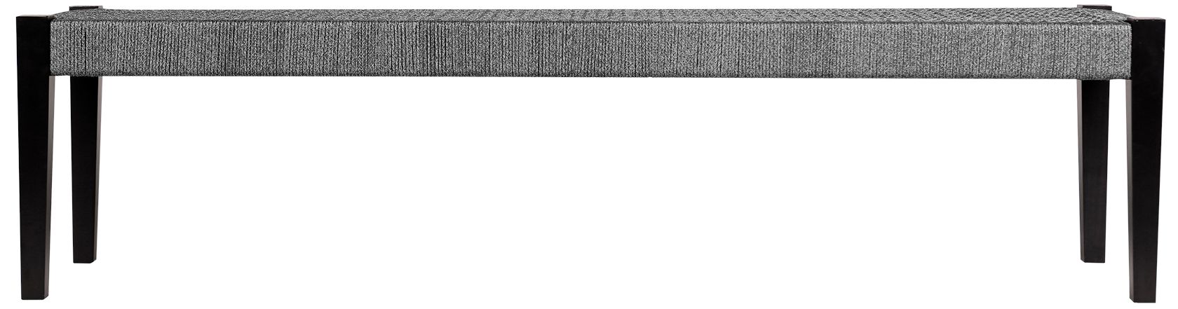 Image 2 Camino Indoor Outdoor Dining Bench in Eucalyptus Wood and Grey Rope more views