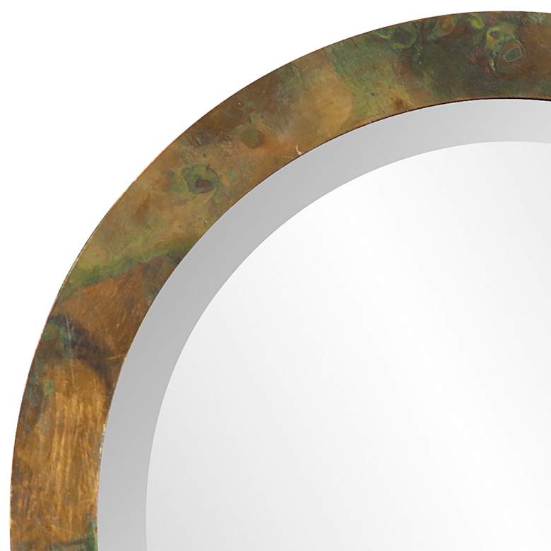 Image 4 Camou Acid Washed Copper 15" Round Wall Mirror more views