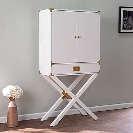 Image1 of Campaign 30" Wide White Bar Cabinet with Storage