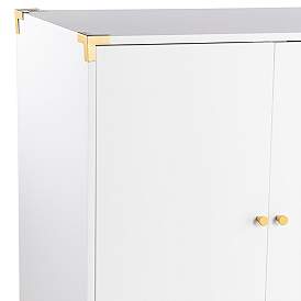 Image3 of Campaign 30" Wide White Bar Cabinet with Storage more views