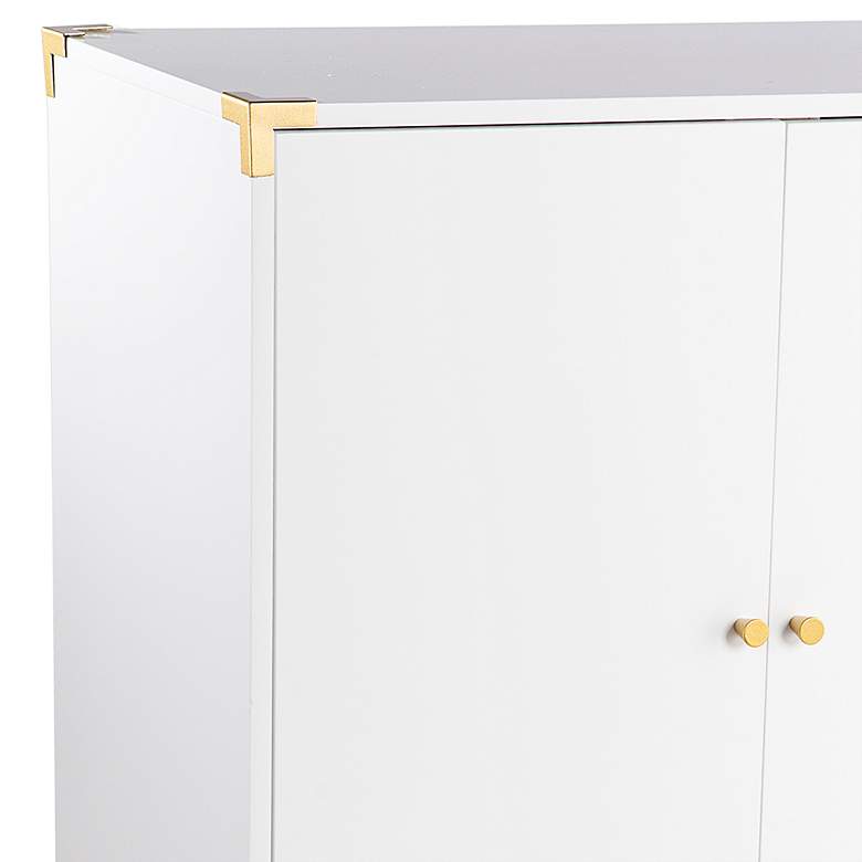 Image 3 Campaign 30" Wide White Bar Cabinet with Storage more views