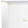 Campaign 30" Wide White Bar Cabinet with Storage