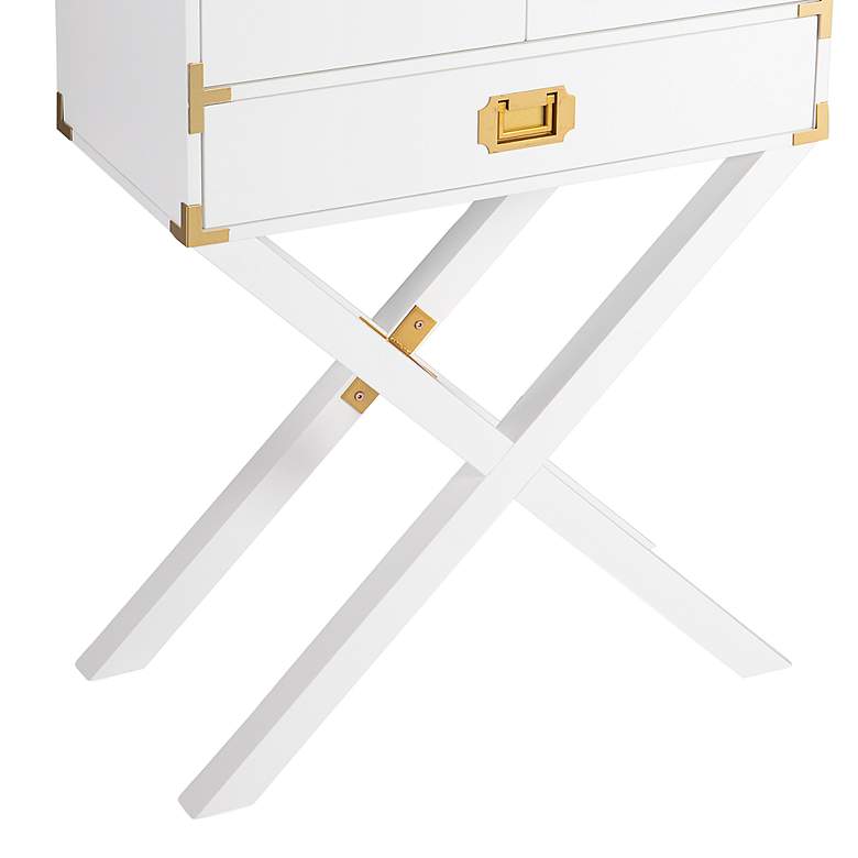 Image 4 Campaign 30" Wide White Bar Cabinet with Storage more views