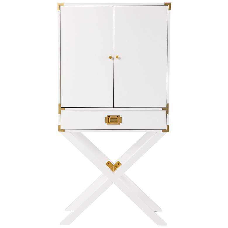 Image 5 Campaign 30" Wide White Bar Cabinet with Storage more views