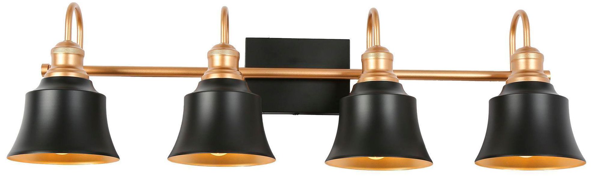 Campana 31.1"W 4-Light Gold Metal Bathroom Vanity Light