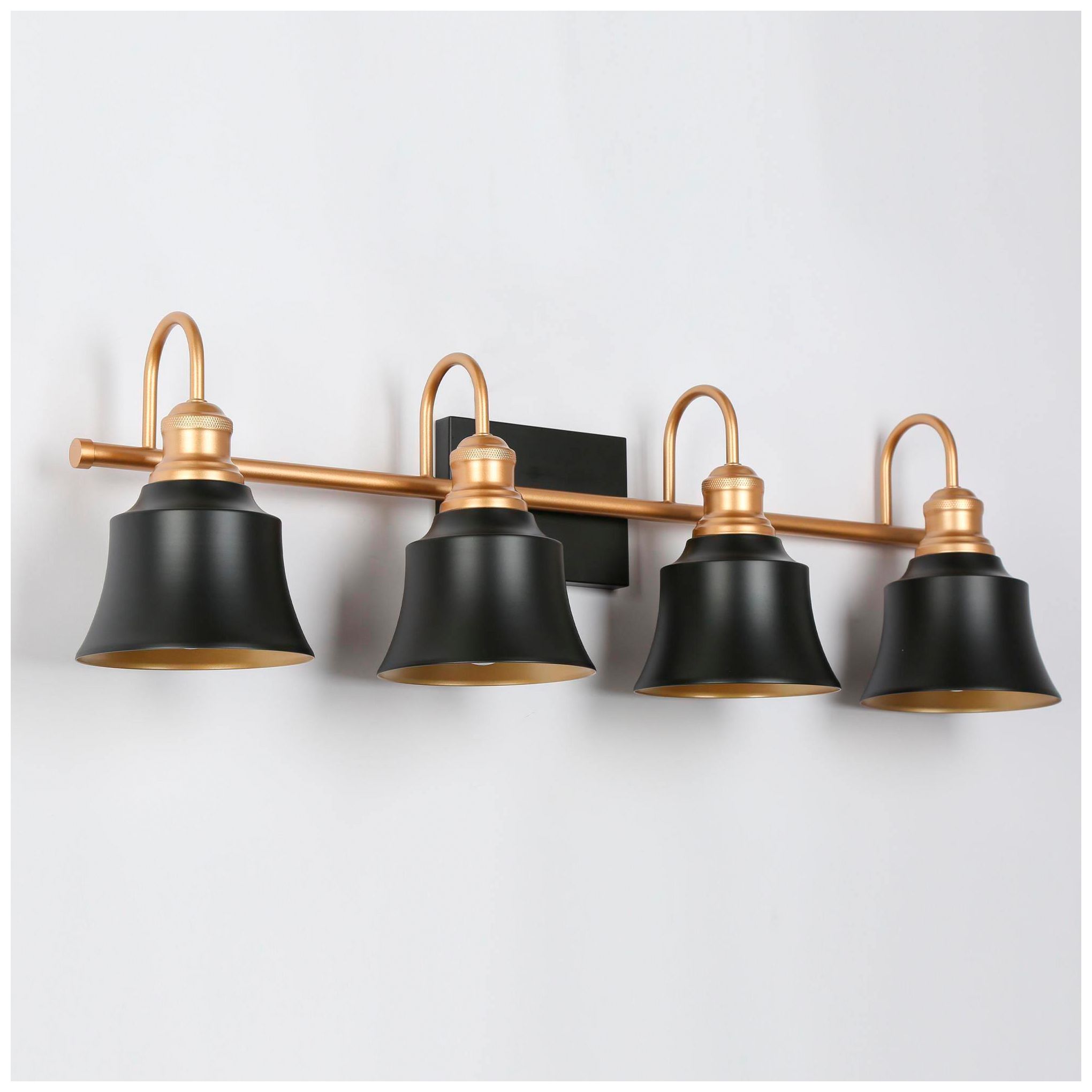 Image 5 Campana 31.1"W 4-Light Gold Metal Bathroom Vanity Light more views