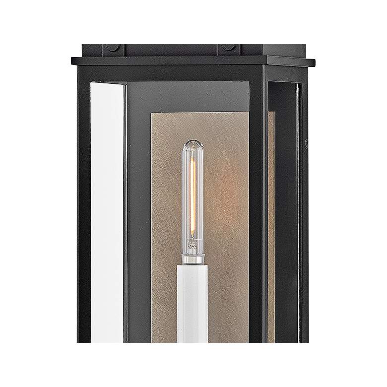 Image 2 Campbell 16"H Black with Burnished Bronze Outdoor Wall Light more views