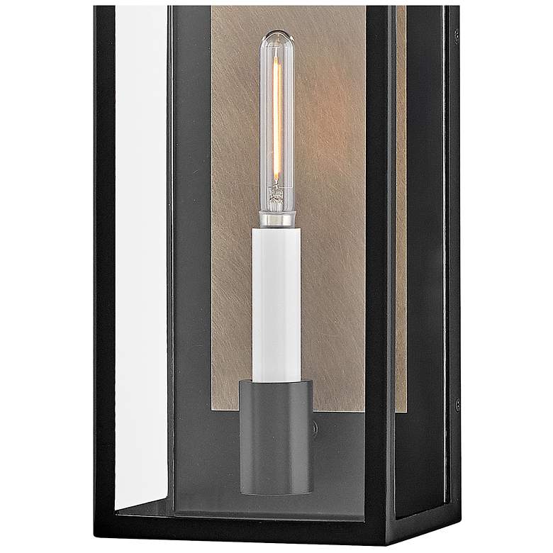 Image 3 Campbell 16"H Black with Burnished Bronze Outdoor Wall Light more views