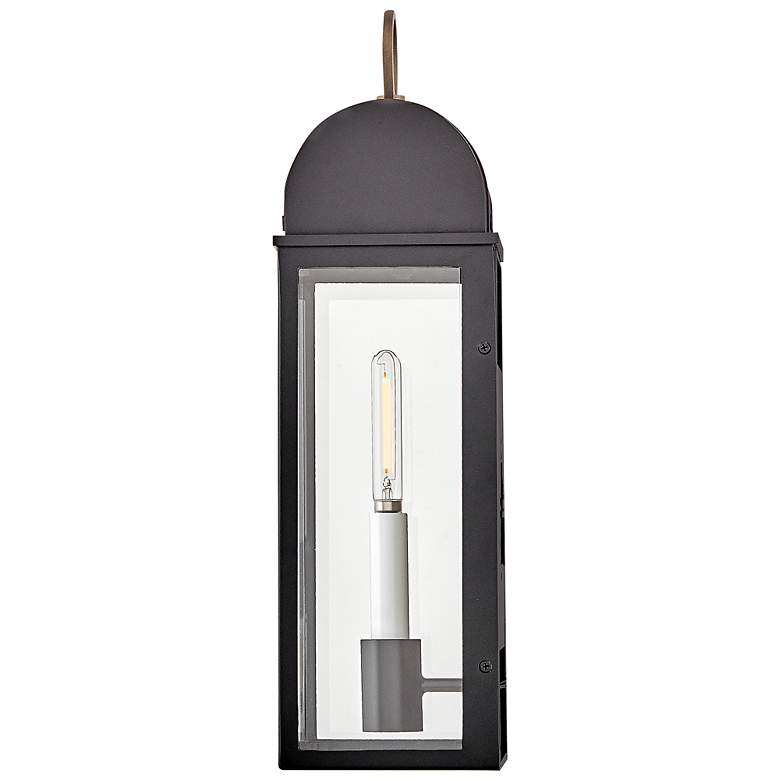 Image 7 Campbell 16"H Black with Burnished Bronze Outdoor Wall Light more views