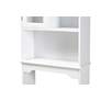 Campbell 23"W White Wood 6-Shelf Bathroom Storage Cabinet