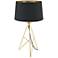 Camporale - 1-Light Table Lamp - Gold Finish - Black and White Shade
