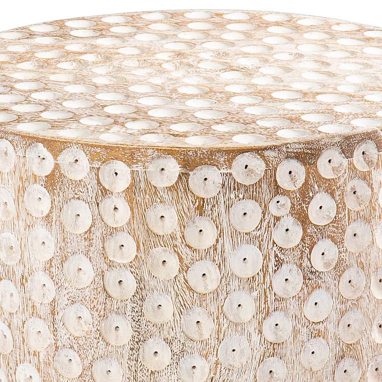 Image 3 Campti 16" Wide White-Washed Round Accent Table more views