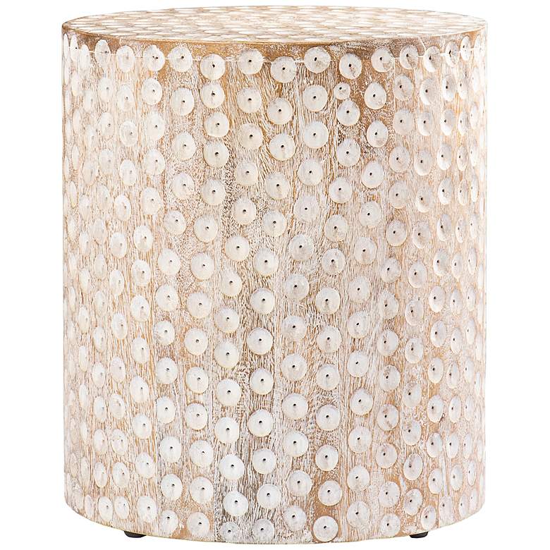 Image 5 Campti 16" Wide White-Washed Round Accent Table more views