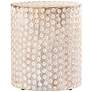5_Campti 16" Wide White-Washed Round Accent Table more views