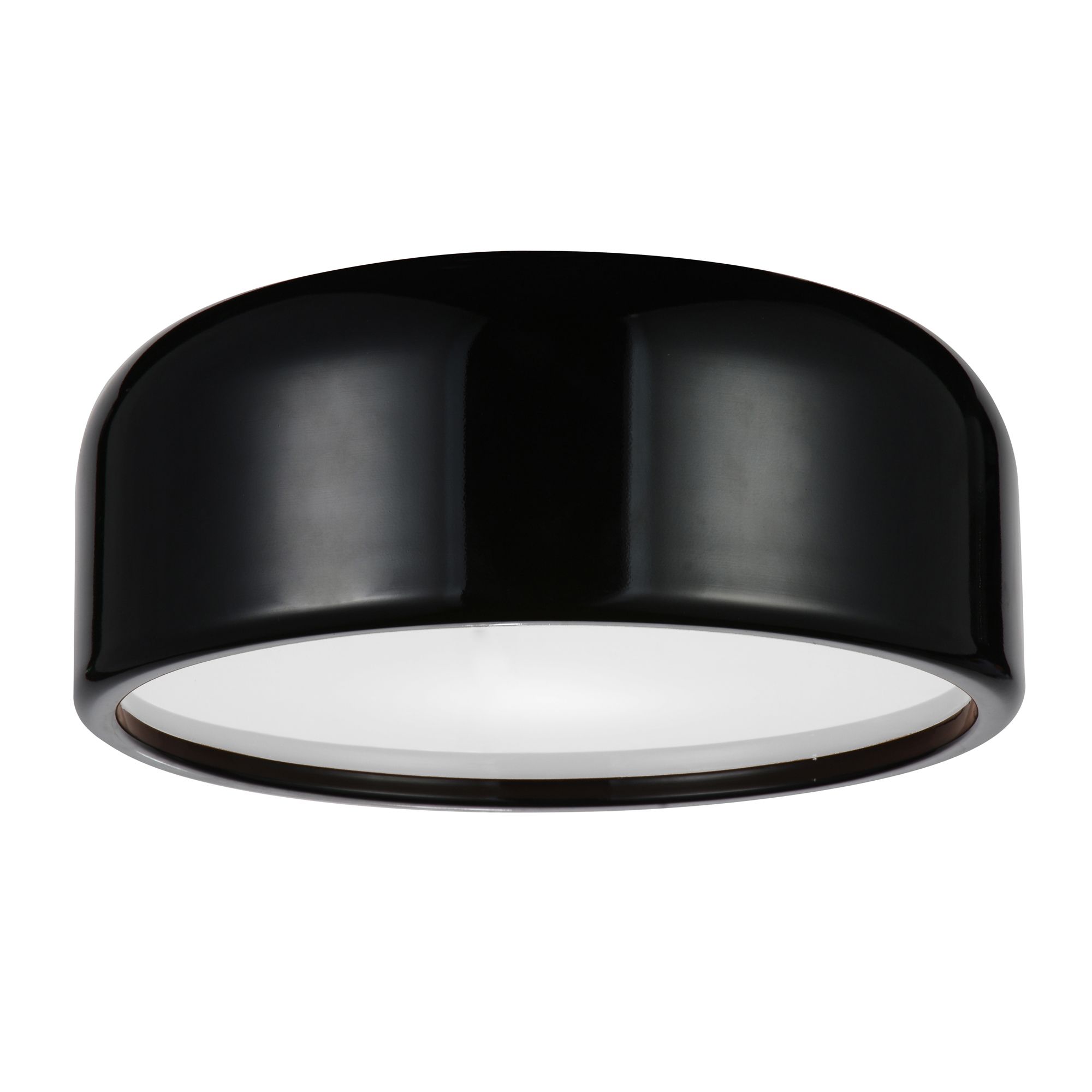 Image 5 Campton 2 Light 14in Black Drum Shade Flush Mount more views