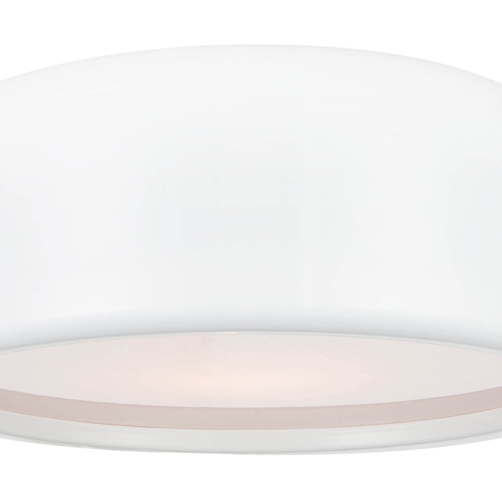 Image 4 Campton 2 Light 14in White Drum Shade Flush Mount more views