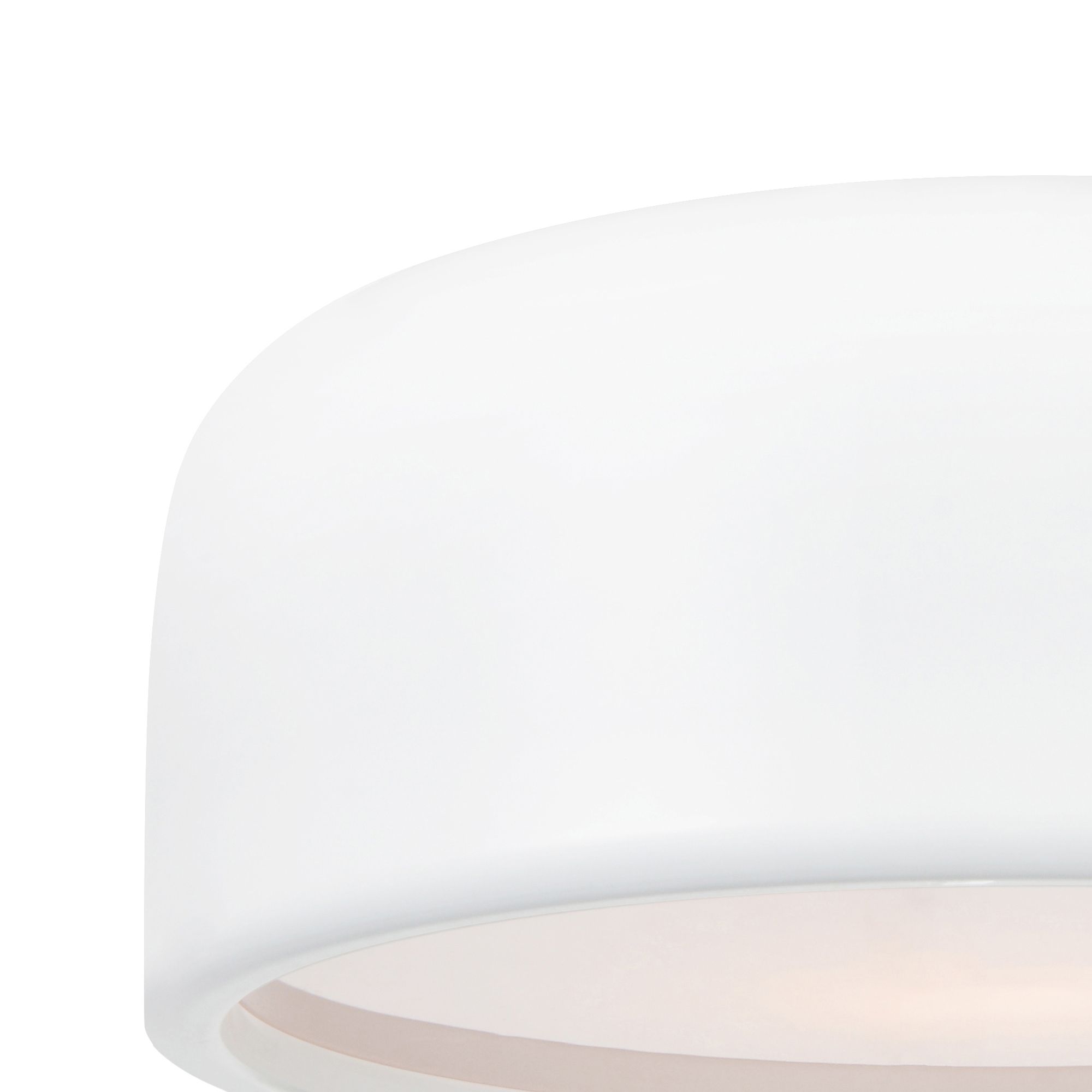 Image 3 Campton 2 Light Drum Shade Flush Mount With White Finish more views