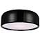 Campton 3 Light Drum Shade Flush Mount With Black Finish