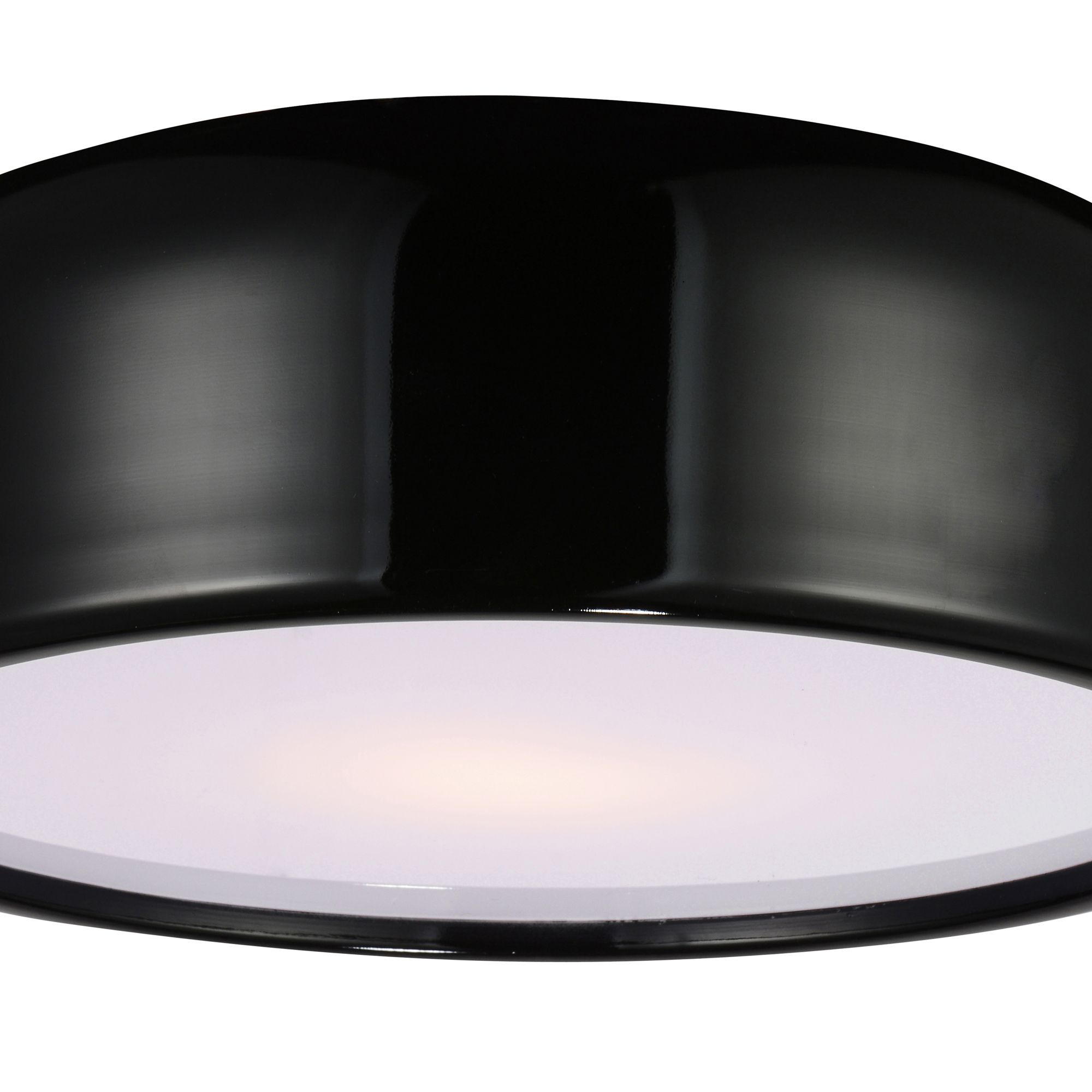 Image 4 Campton 3 Light Drum Shade Flush Mount With Black Finish more views