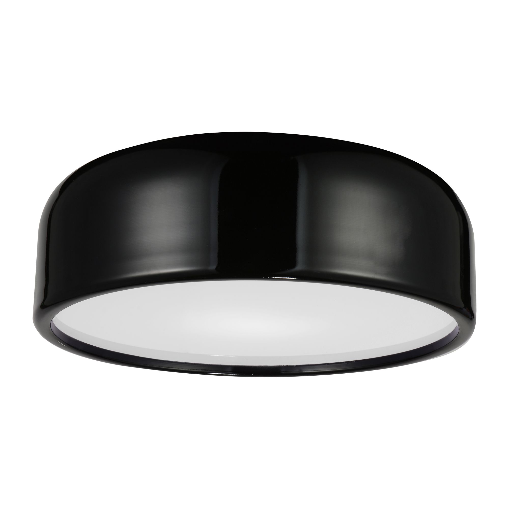 Image 5 Campton 3 Light Drum Shade Flush Mount With Black Finish more views